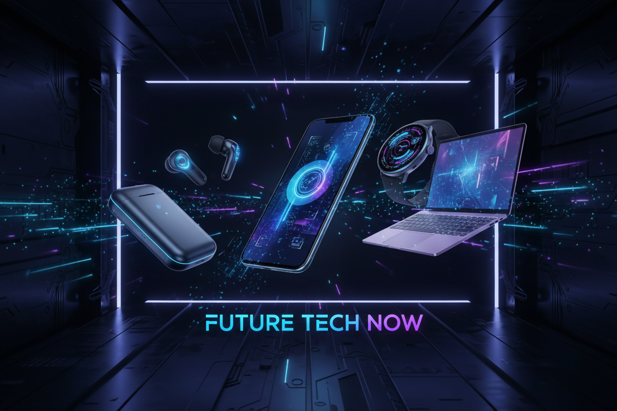 create a shopify home page banner video for gadget & electronic product